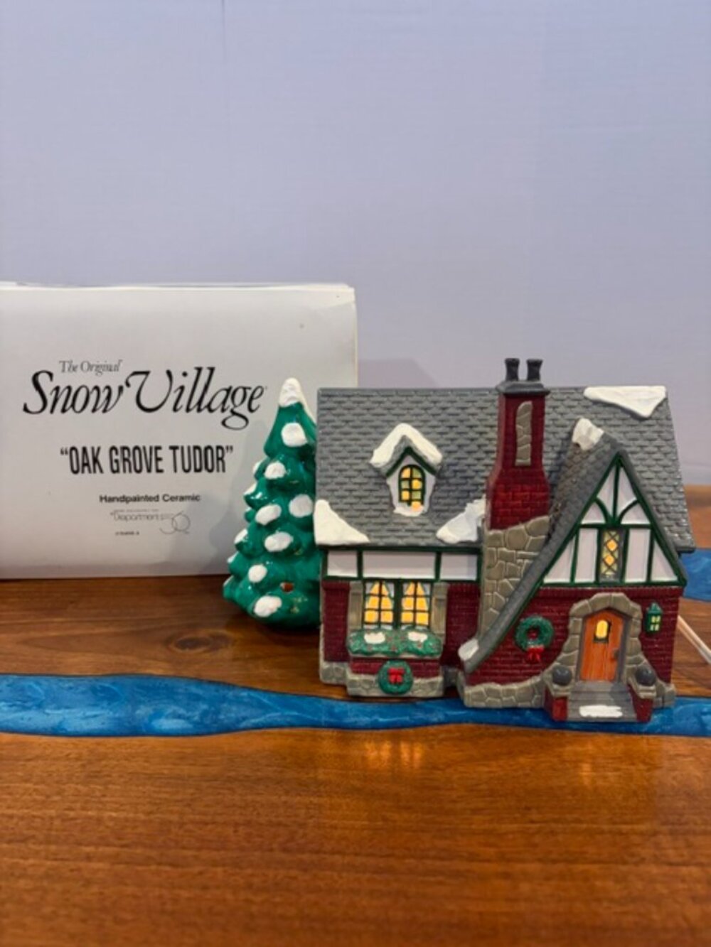 Dept 56 Oak Grove Tudor Snow Village House with Box
